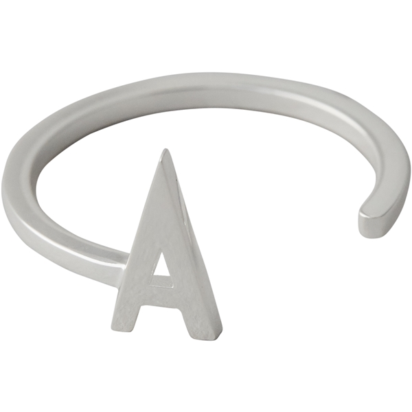 Design Letters Ring Silver A-Z