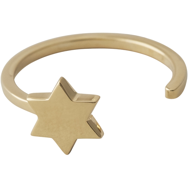 Design Letters Star Ring Gold