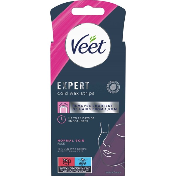 Veet Face Pure Cold Wax Strips - Sensitive Skin